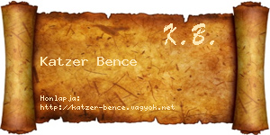 Katzer Bence névjegykártya